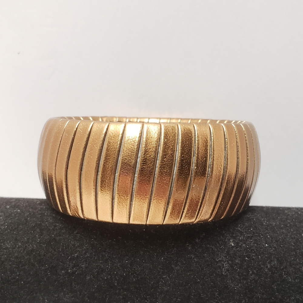 Unique Gold Cloth Wrapped Bangle Bracelet